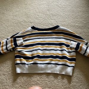 Pacsun sweater yellow navy and white